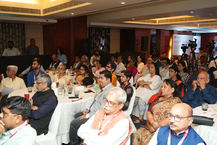 Guests, faculty and families at the WPU GŌA doctoral launch in Tango Hall, Vivanta Goa