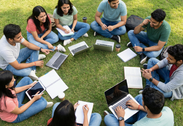 WPU GŌA students collaborating