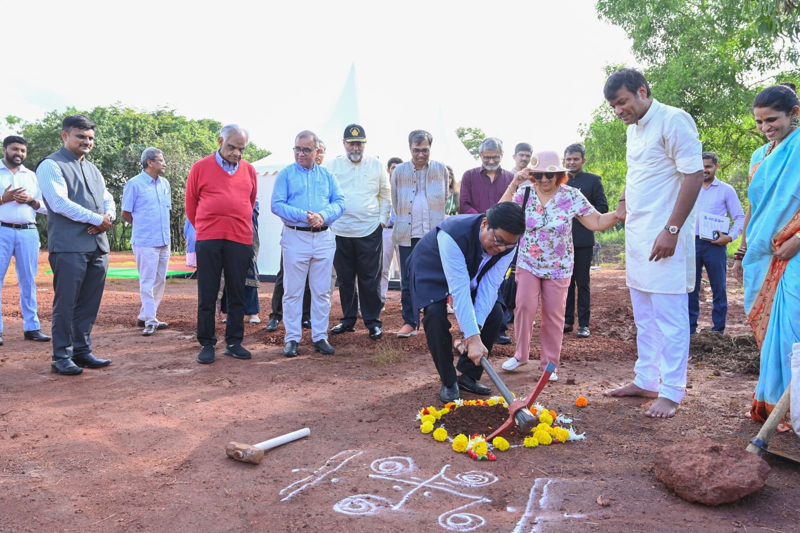 Sapling ceremony at the WPU GŌA Bhoomipujan
